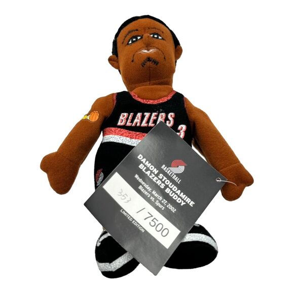 Damon Stoudamire Mighty Mouse Plush Beanie #3 PDX Trail Blazers NBA /7500 VTG - Picture 5 of 9